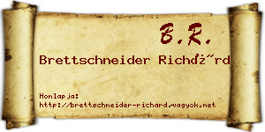 Brettschneider Richárd névjegykártya